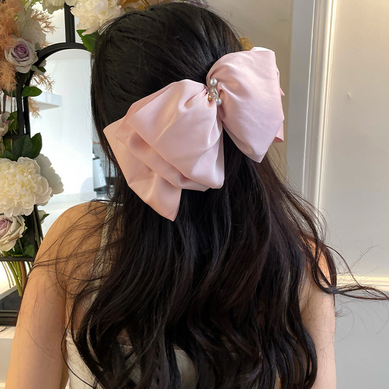 Satin Bow Hair Clip