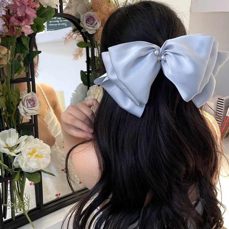 Satin Bow Hair Clip